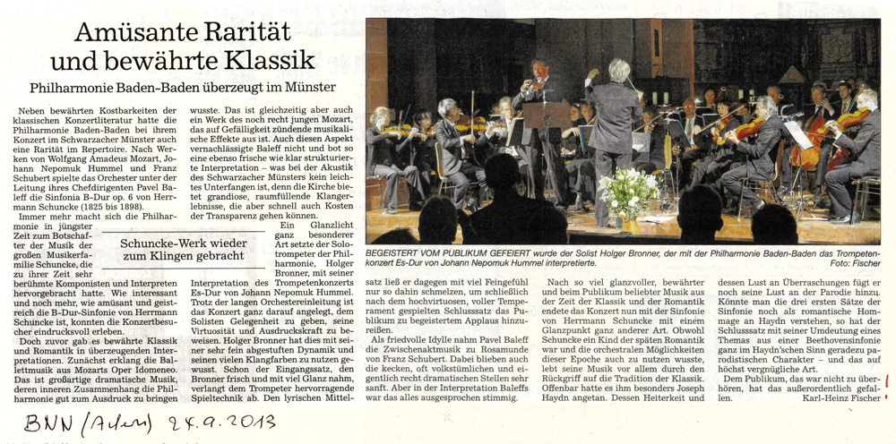 Amüsante Rarität und bewährte Klassik Amüsante Rarität und bewährte Klassik