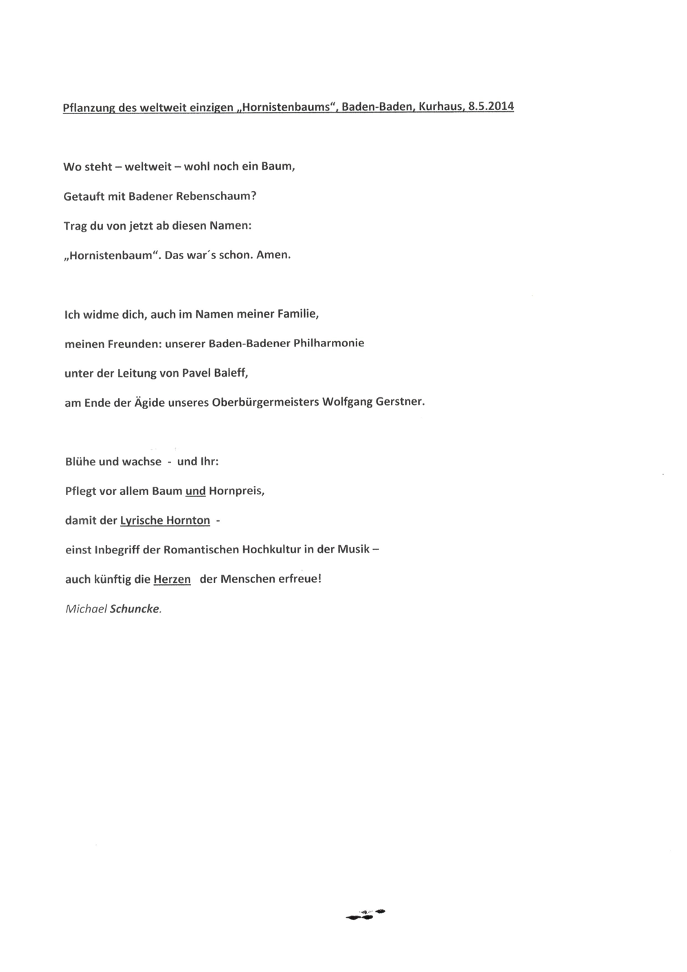 Ansprache Michael Schuncke Ansprache Michael Schuncke