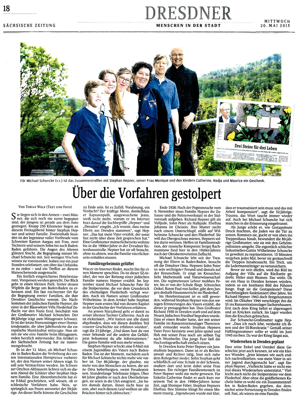 ueber Vorfahren gestolpert ueber Vorfahren gestolpert