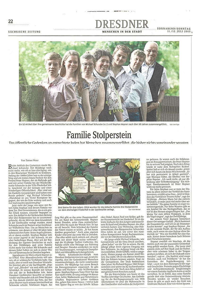 Familie Stolperstein Familie Stolperstein