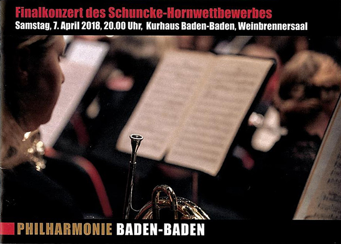 Cover der Broschüre zum Hornwettbewerb 2018