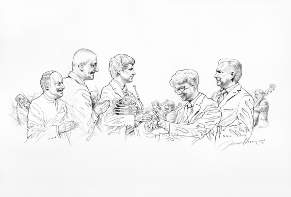 Skizze von der Preisverleihung