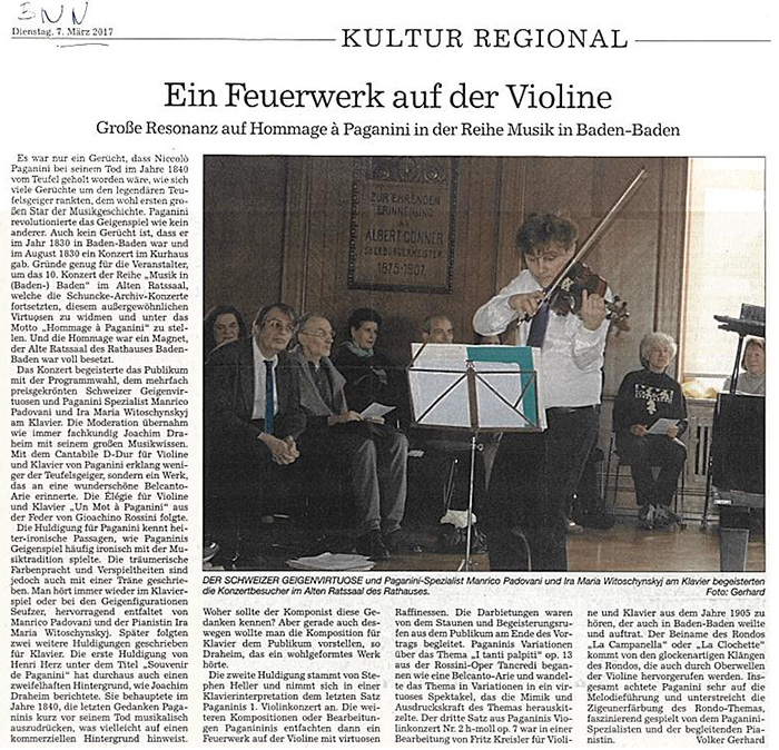 Ein Feuerwerk auf der Violine Ein Feuerwerk auf der Violine