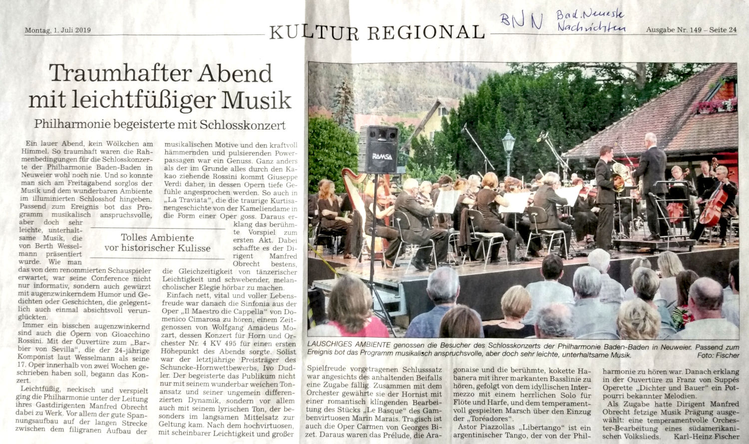 Schlosskonzert Neuweier Schlosskonzert Neuweier