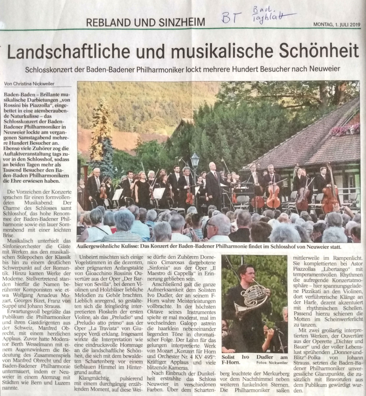 Schlosskonzert Neuweier Schlosskonzert Neuweier